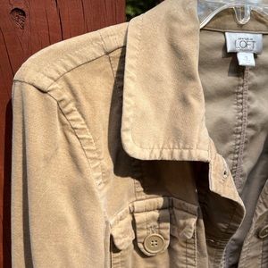 Ann Taylor LOFT Shacket, Size 10, Tan/Camel